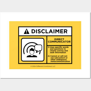 ND Disclaimer: Direct Communicator Posters and Art